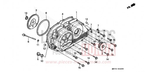 RIGHT CRANKCASE COVER VFR750RJ de 1988